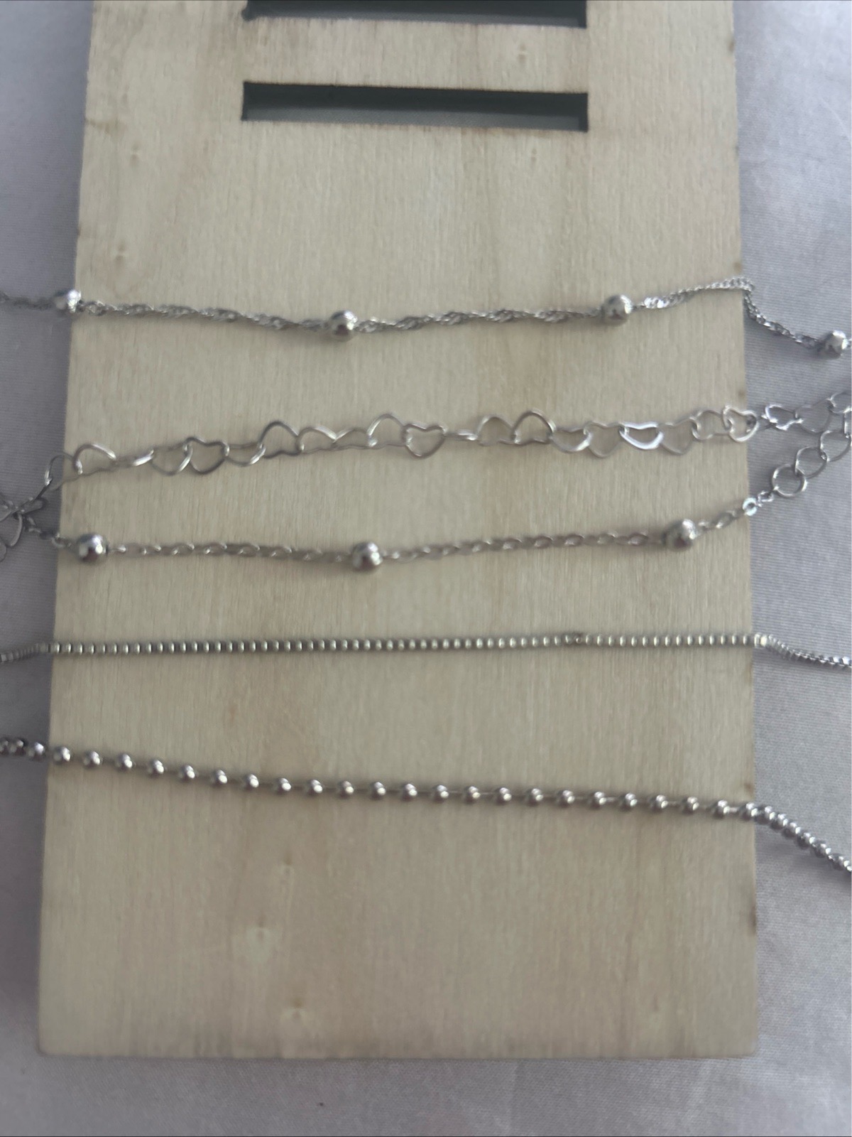 [Thin Chain Bracelet Set] Thin Chain Bracelet Set - 5pcs Elegant Jewelry