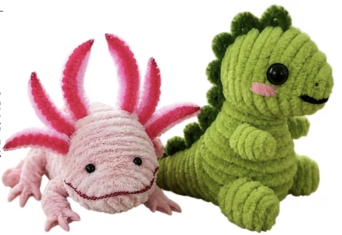 Cute Axolotl  And Dinosaur Craft Kit | Adult Pipeline Crafts,