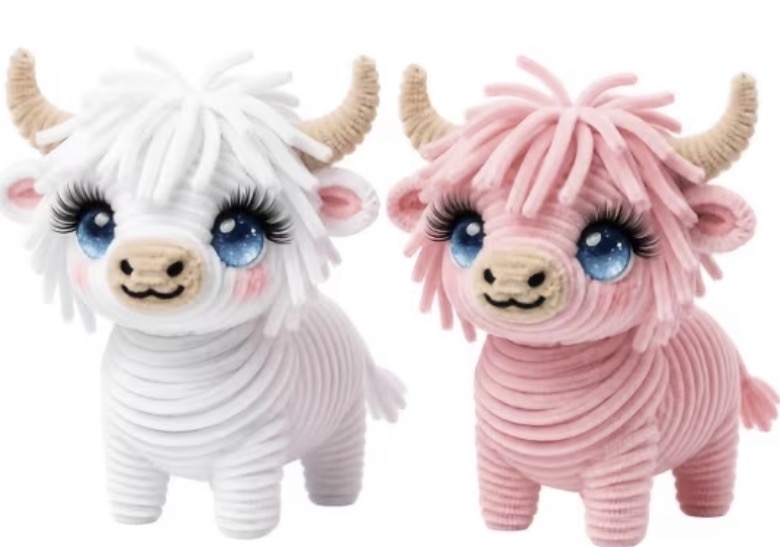 Two highland Cows / Pipe Cleaner Craft Kit