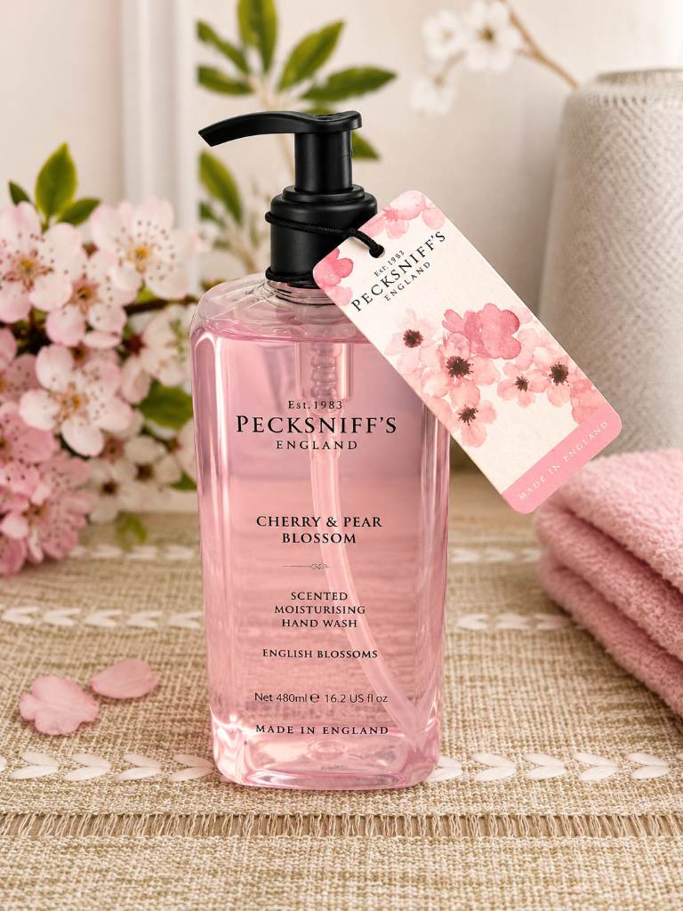 Pecksniff's cherry and pear blossom handwash 480mls