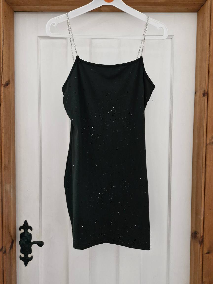 Mini dress with jewel straps