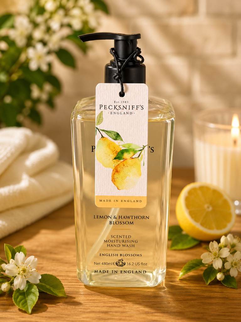 Pecksniff's lemon and hawthorn blossom handwash 480mls