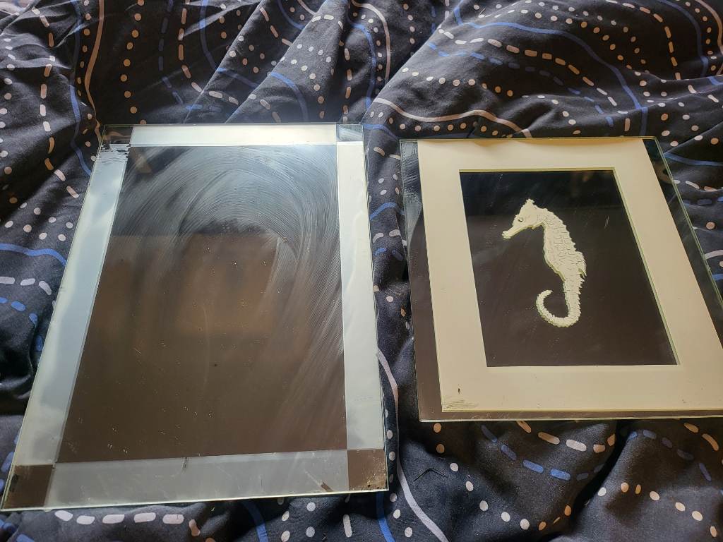 Seahorse mirror & mirror