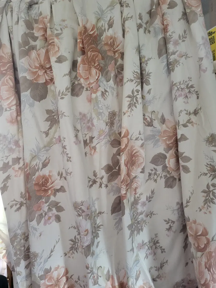 2 X Pairs of Vintage Floral Cottagecore Blackout curtains