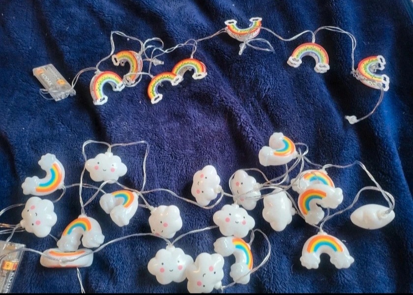 2 x Rainbow led string lights