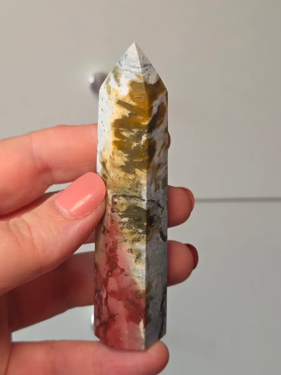 Petrified wood crystal tower