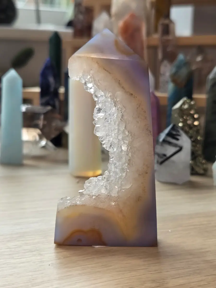 Blue Agate crystal Duzy tower