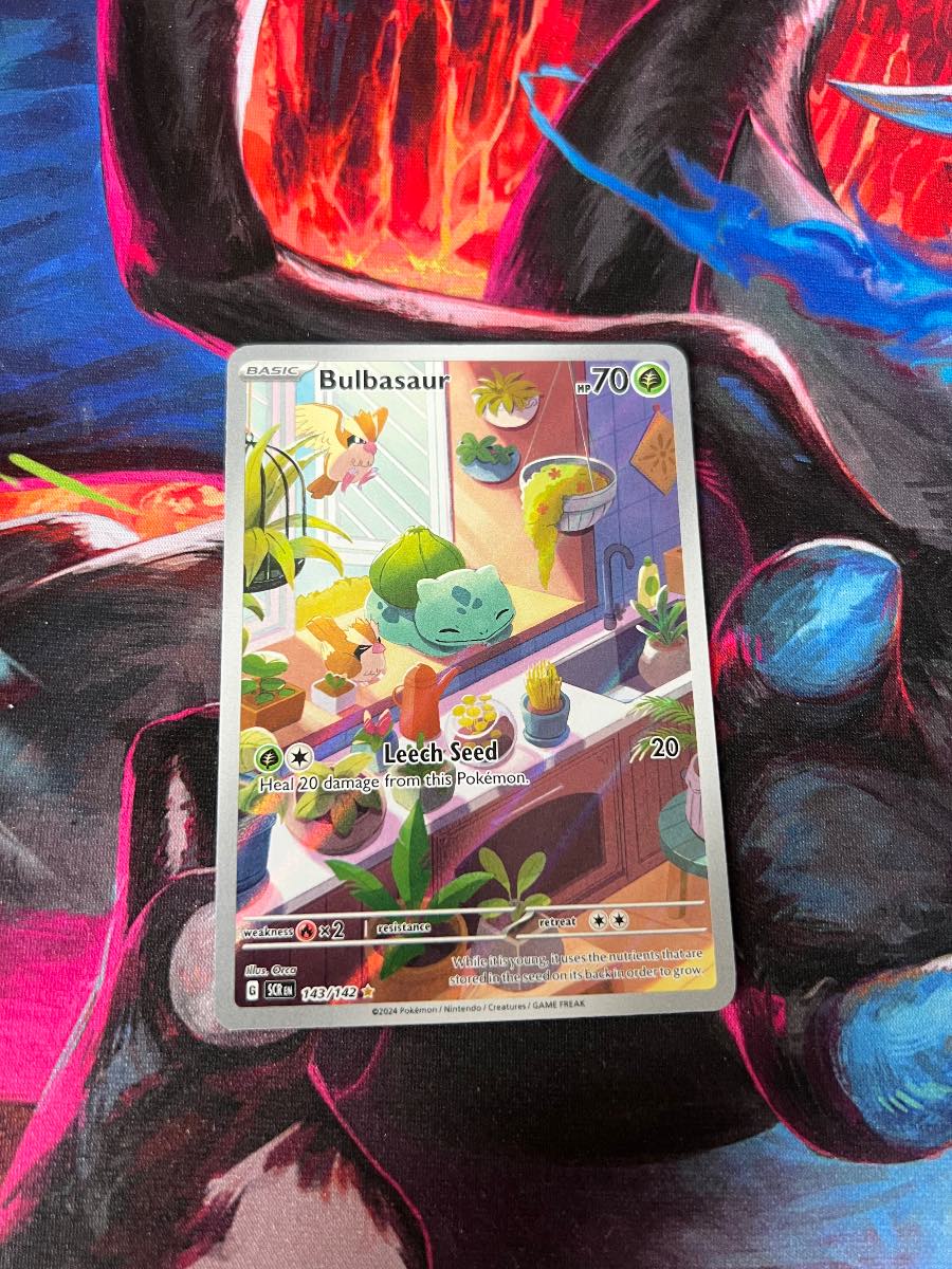 Bulbasaur Stellar Crown Illustration Rare Card 143/142 Near mint/Mint Condition