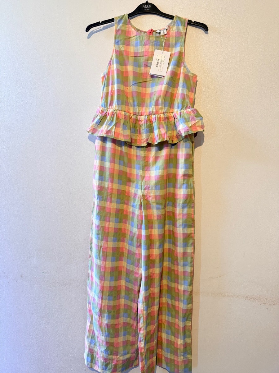 Monki sleeveless layered jumpsuit
