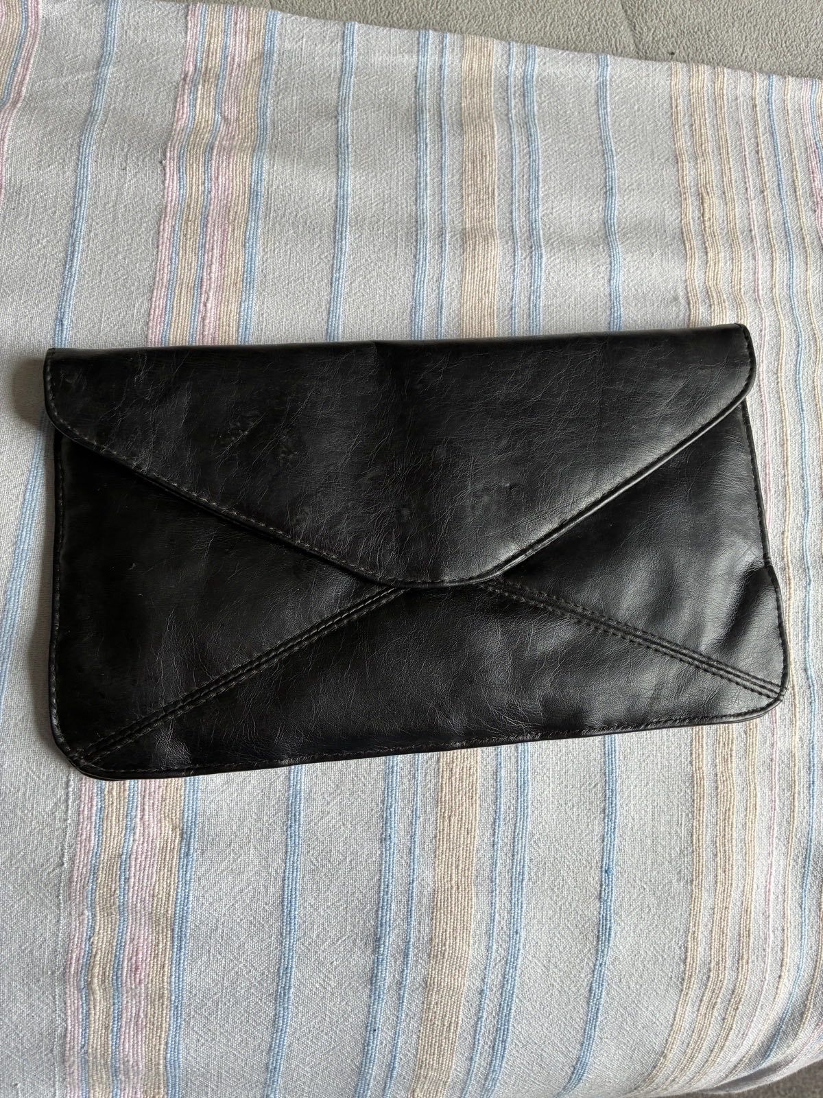 Black envelope clutch