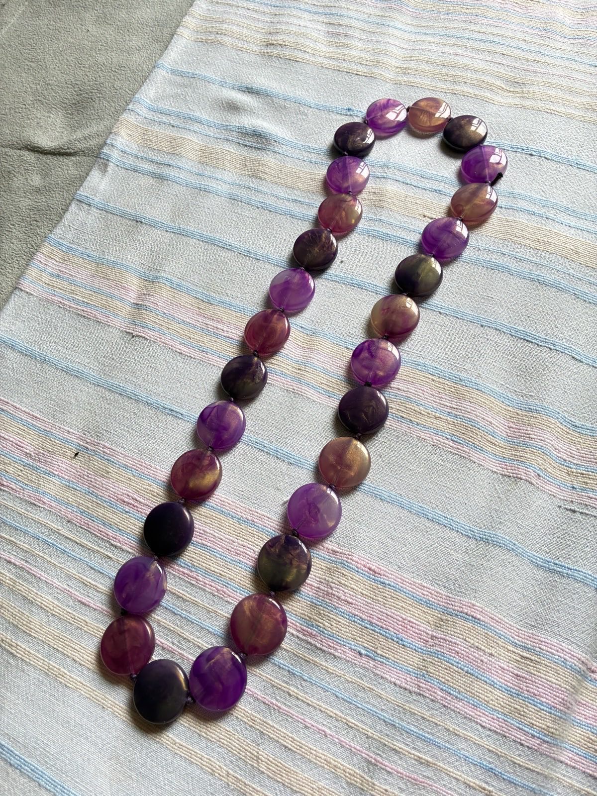 Purple resin necklace