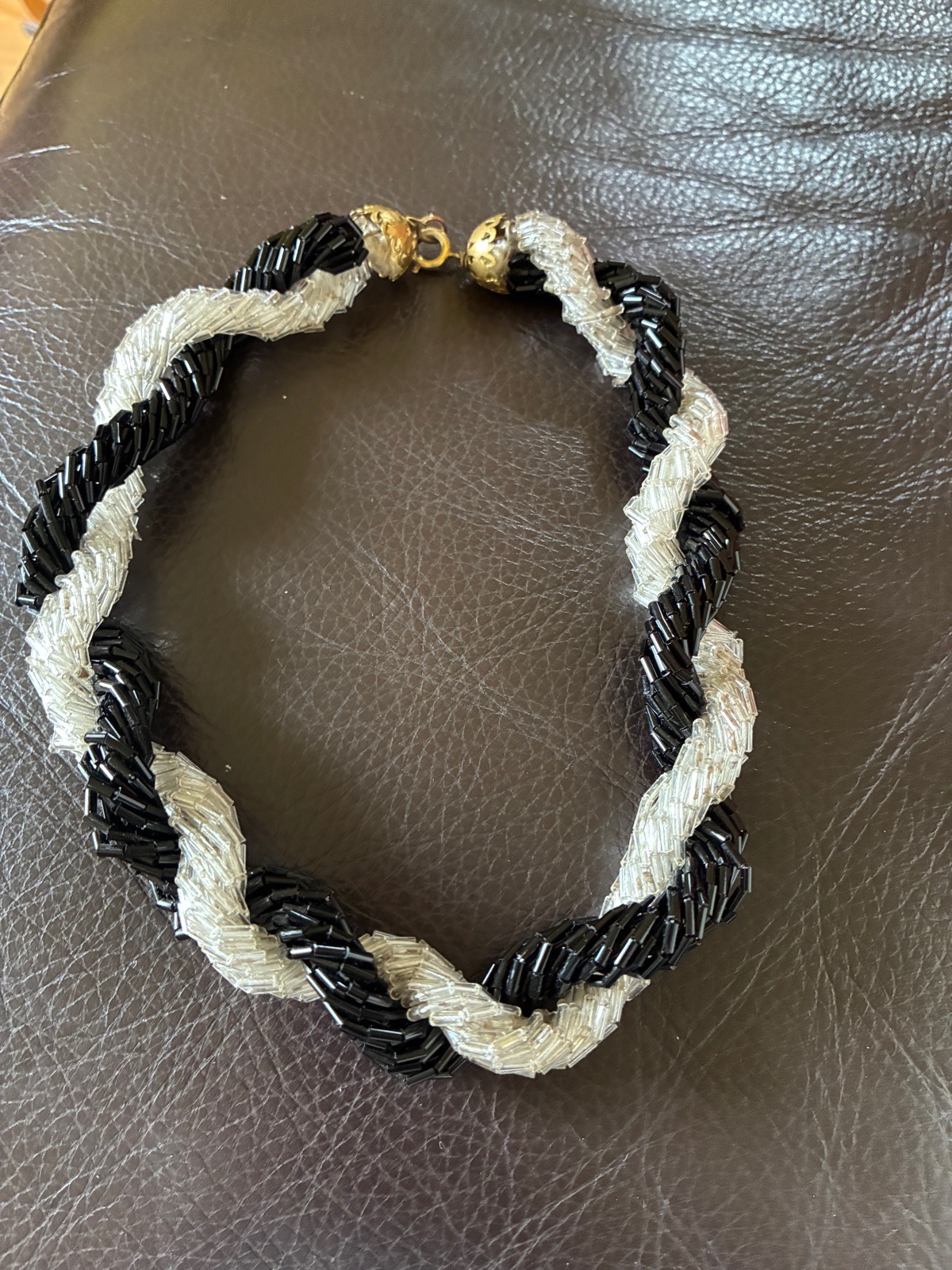 Beaded twist necklace