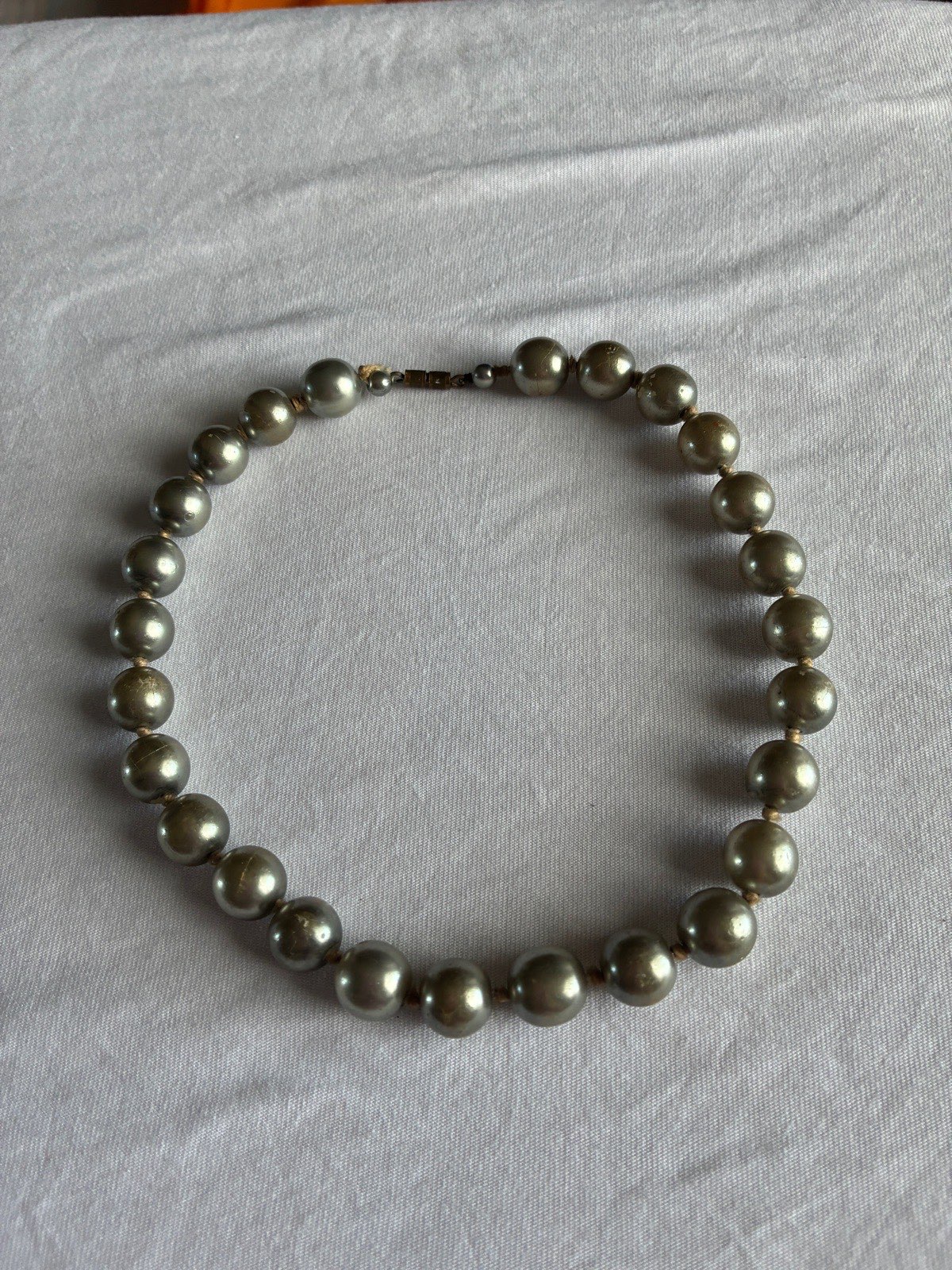 Grey bead necklace