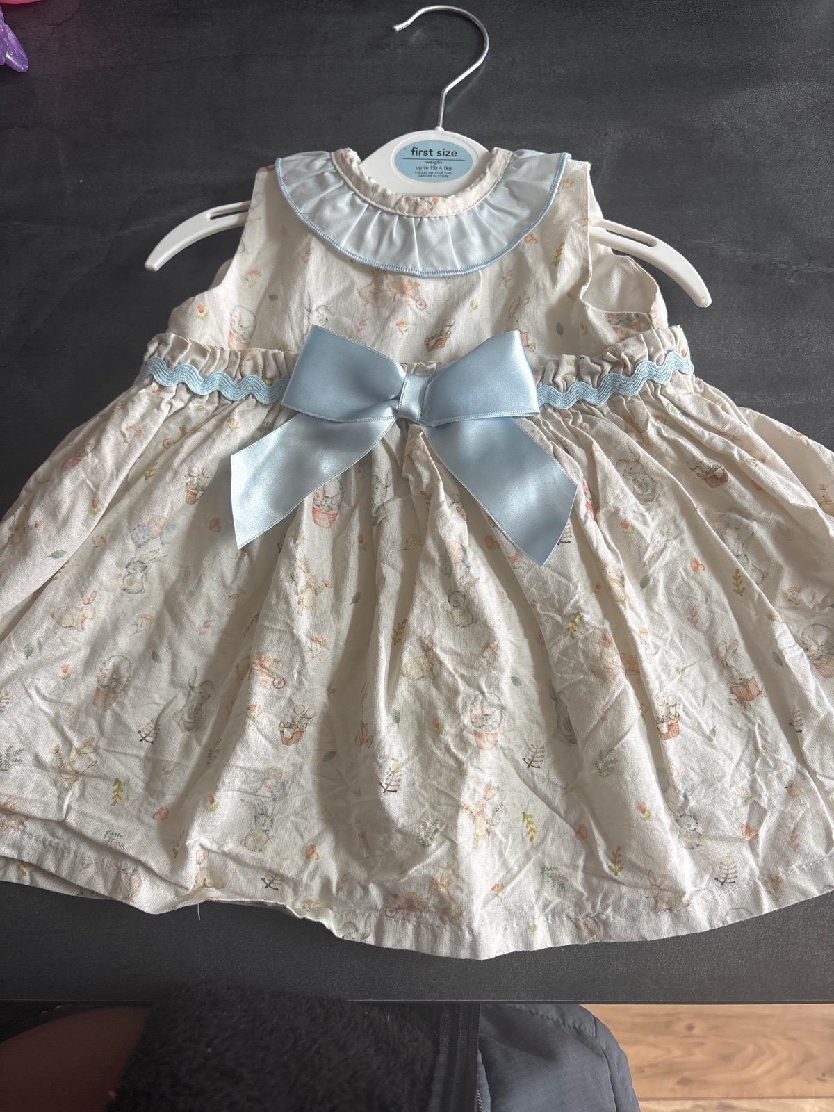 Wee me bunny dress 6-9 months