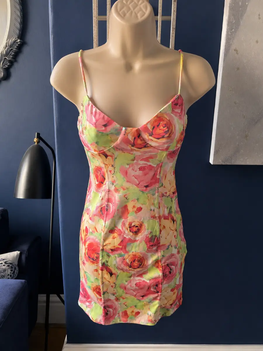 Bershka summer strappy dress size s
