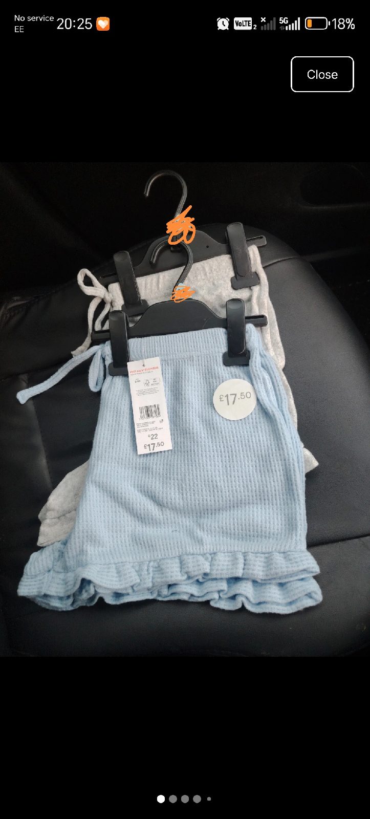 Soft material pack of 2 ladies shorts