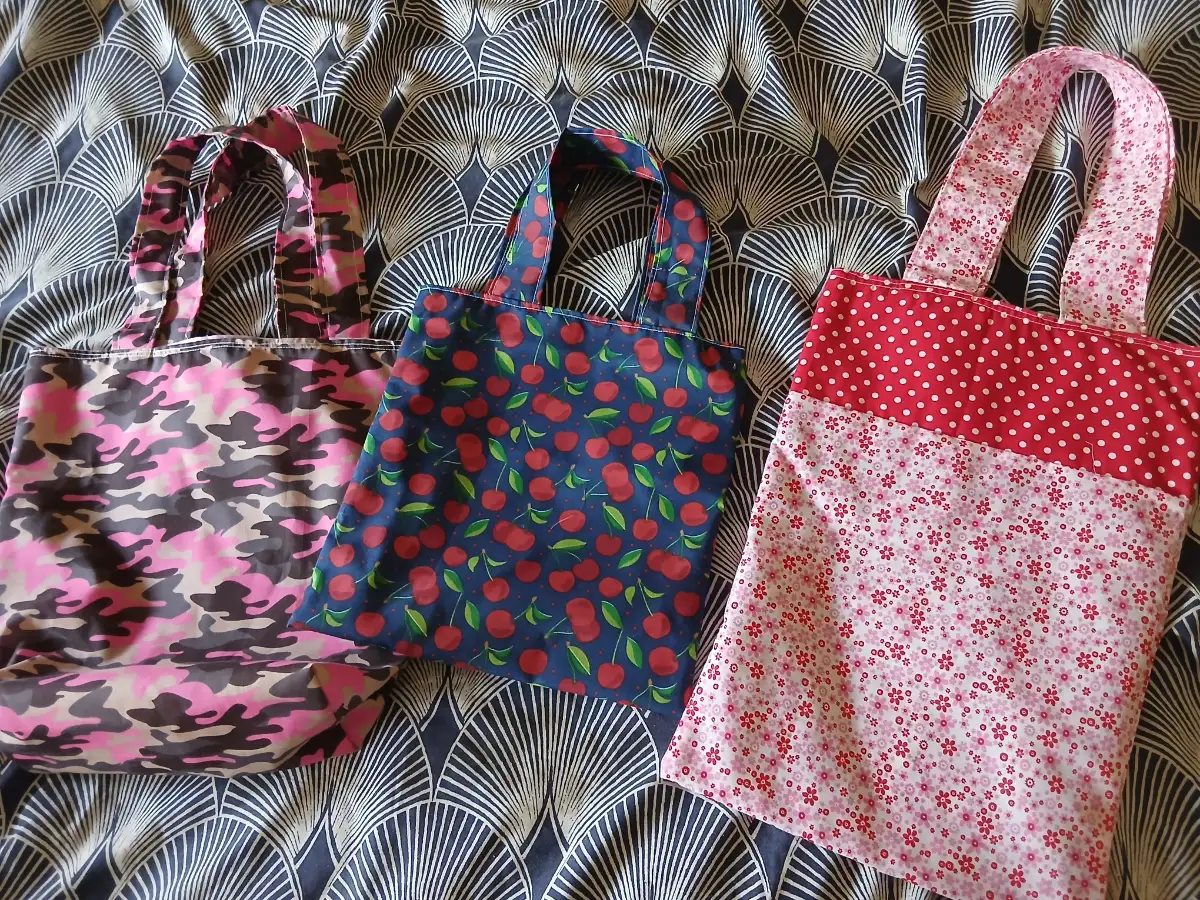 Handmade X 3 tote bags