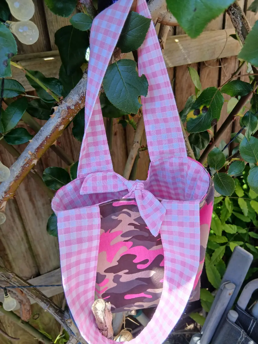 Handmade Camo tote bag