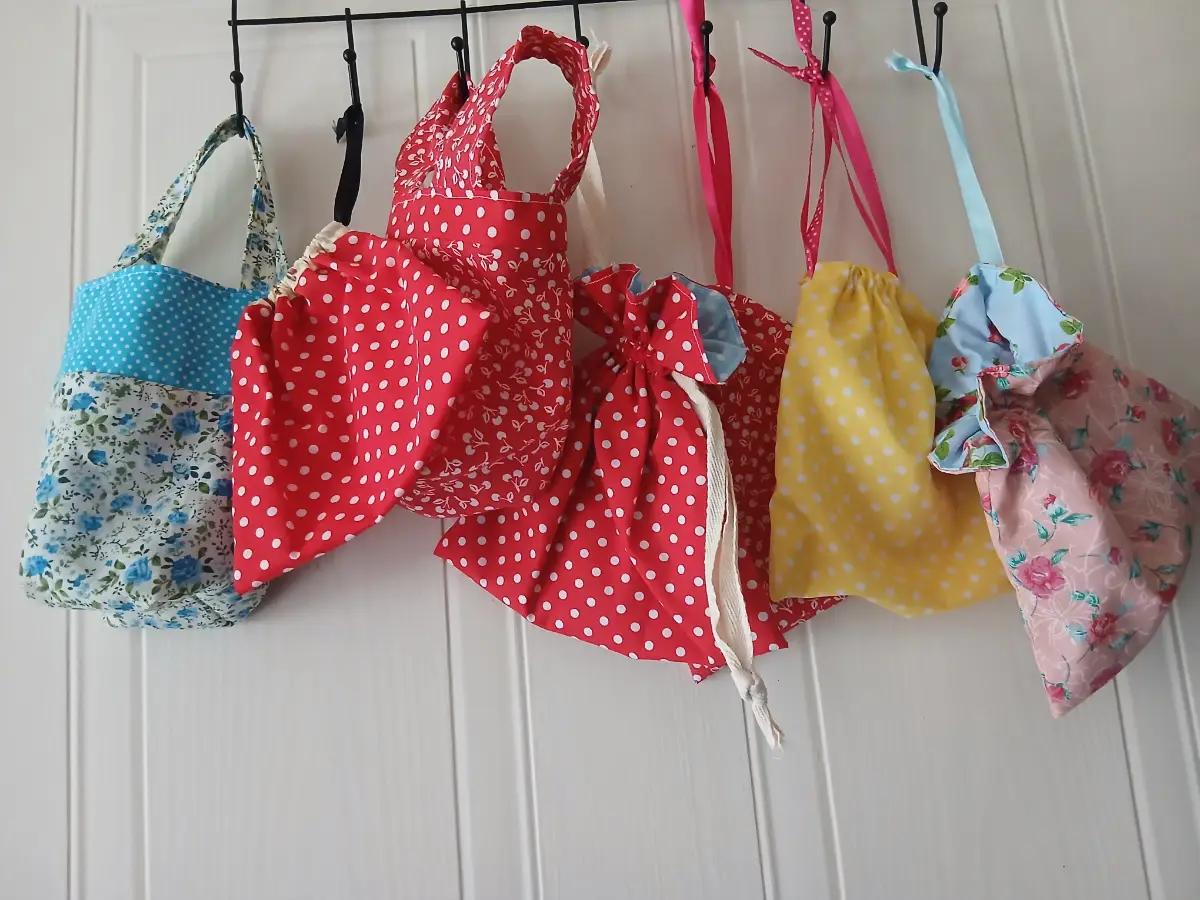 Hamdmade drawstring bags