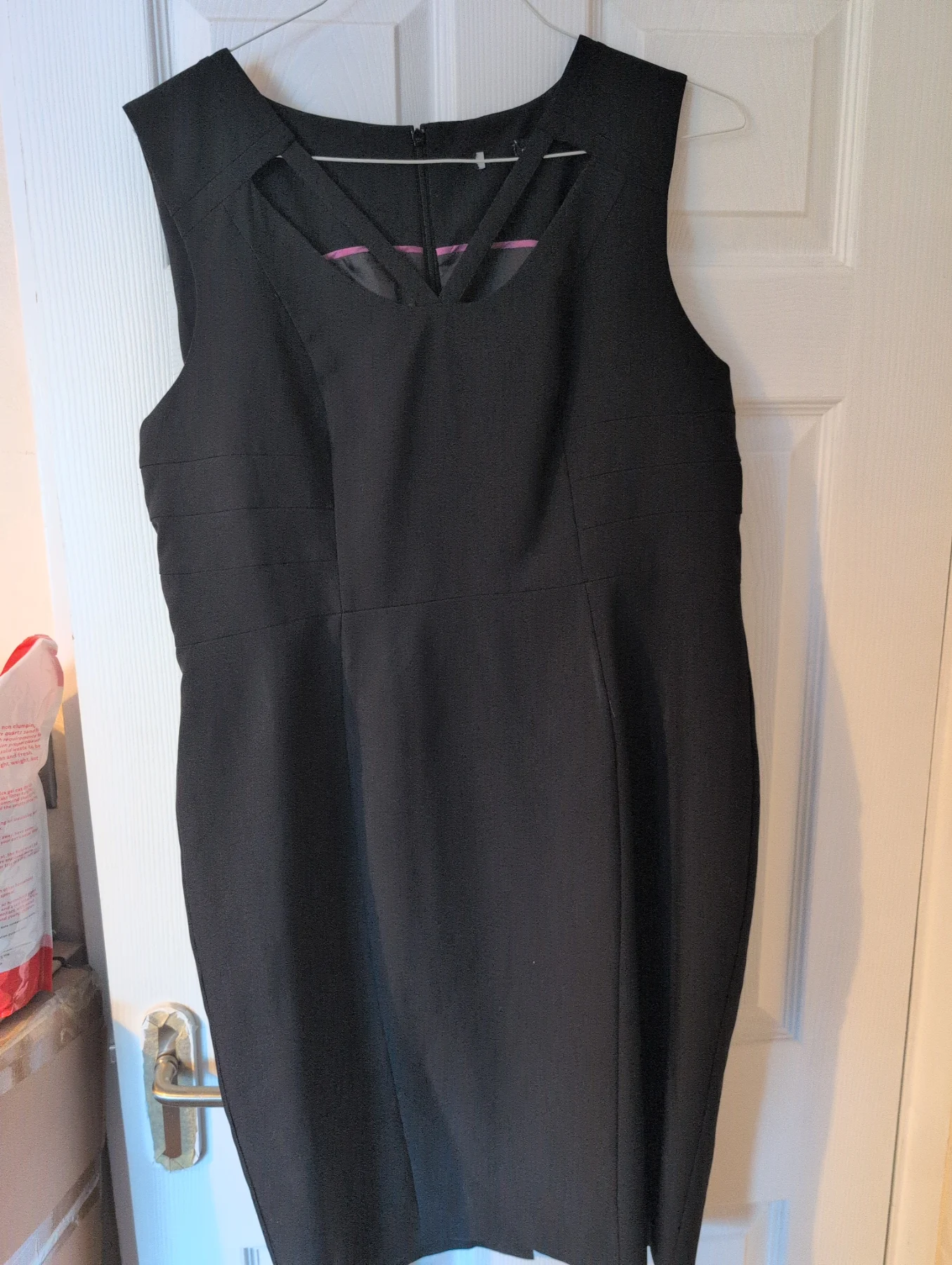 Detailed top black dress smart 18-20