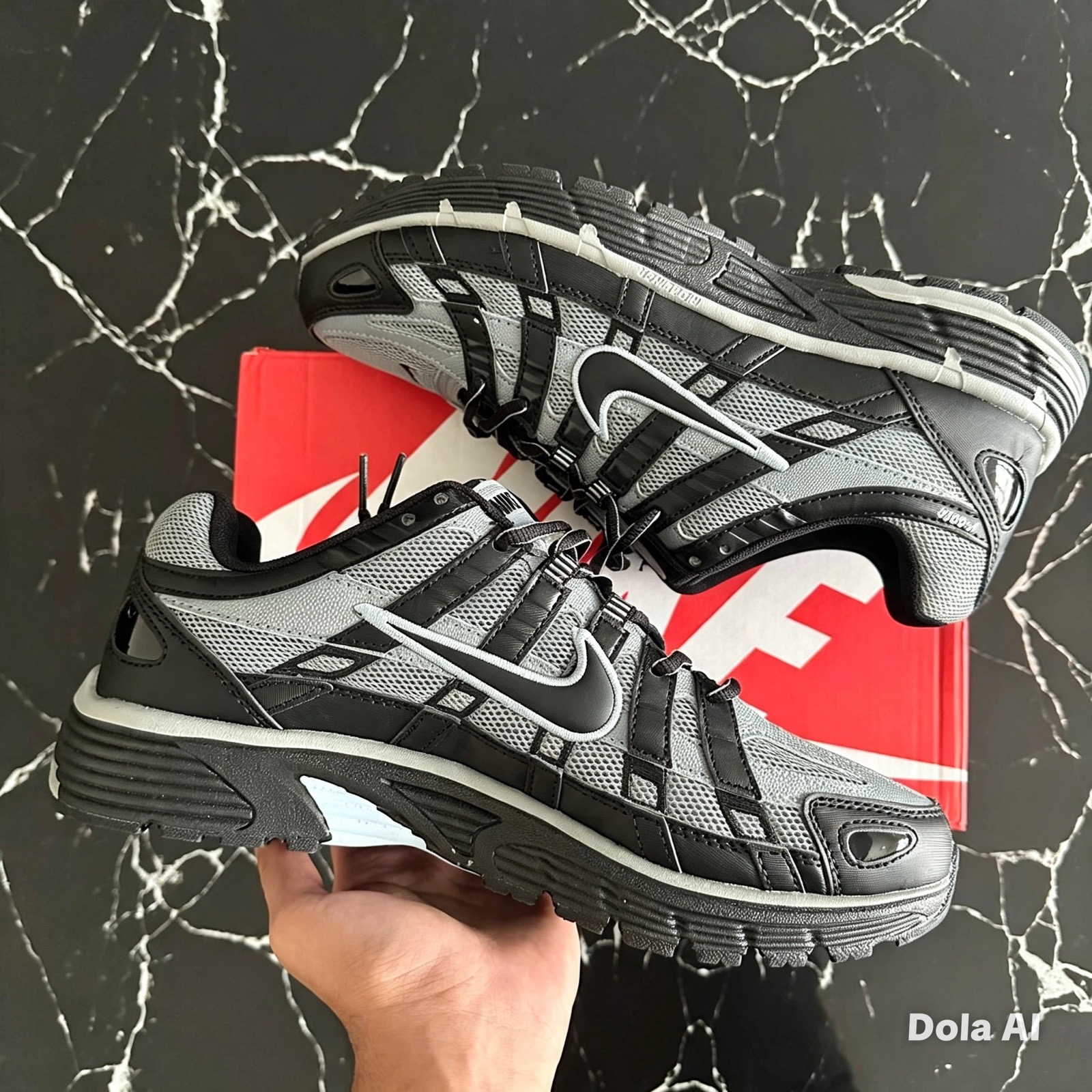 Nike Air Pegasus Trail / P-6000 Style Trainers | Black Grey