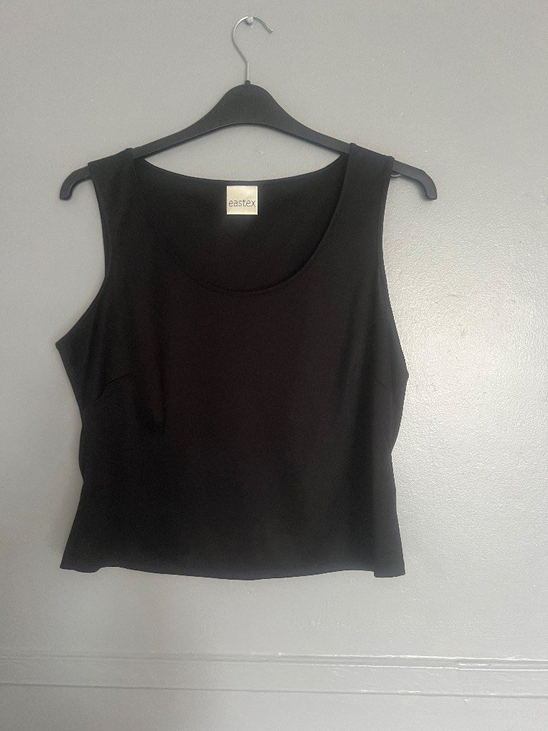 Eastex Black Sleeveless Top – Size UK 16