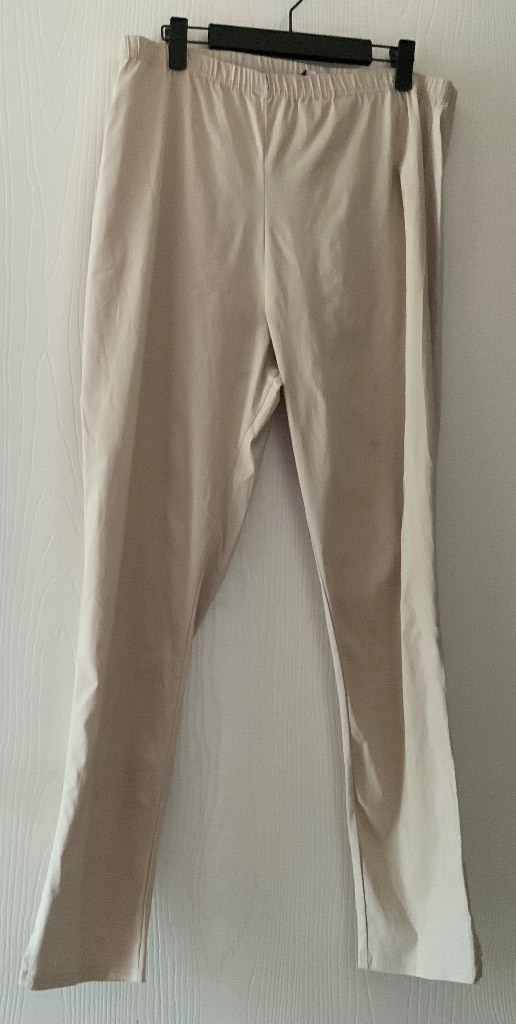 M&Co beige summer trousers size 16 elasticated waist Nwot