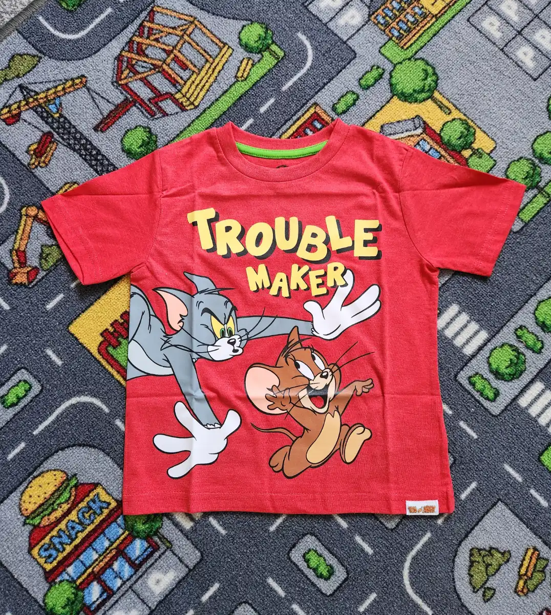 BNWT Boys Age 2-3 Red Tom And Jerry T-Shirt