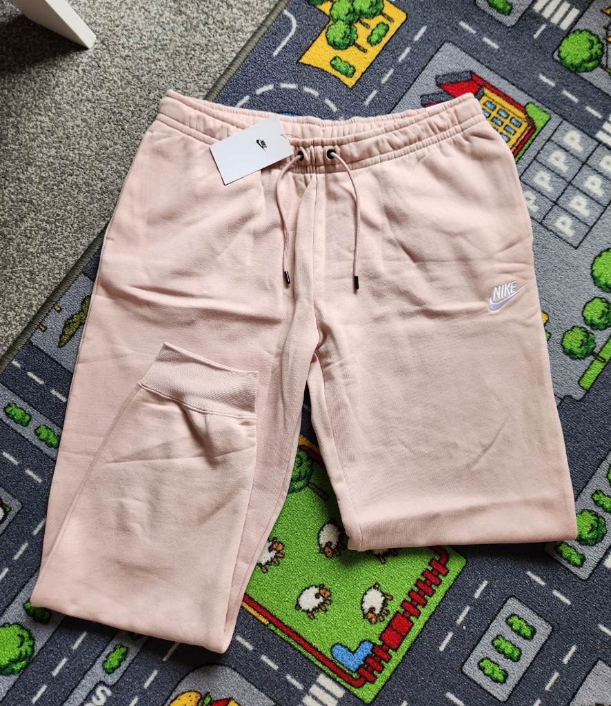 BNWT Ladies Size 14 Light Dusky Pink NIKE Joggers With Draw String Waist