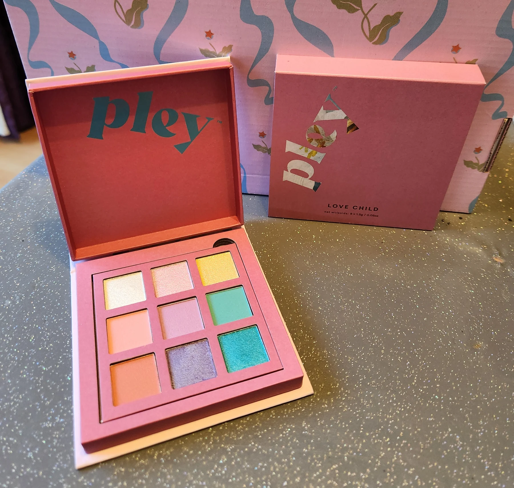 Pley Beauty Love Child 9 Shade Eyeshadow Palette Pressed Powder Shimmer