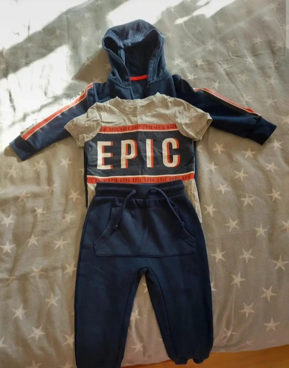 Boys Ages 18-24 Months Epic Dude Tracksuit - 3 Piece Set - Zip Jacket - Joggers