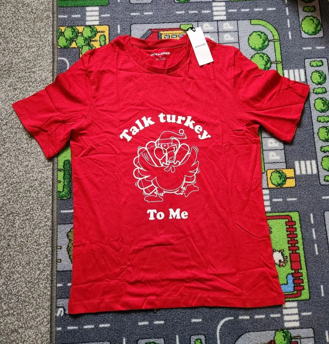 BNWT Jack & Jones Men's Size S Funny Tee T-Shirt - Talk Turkey To Me
