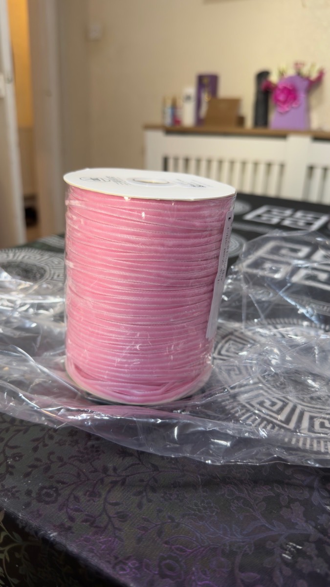 NEW 200 Yard Party Pink Velvet Ribbon – Full Spool