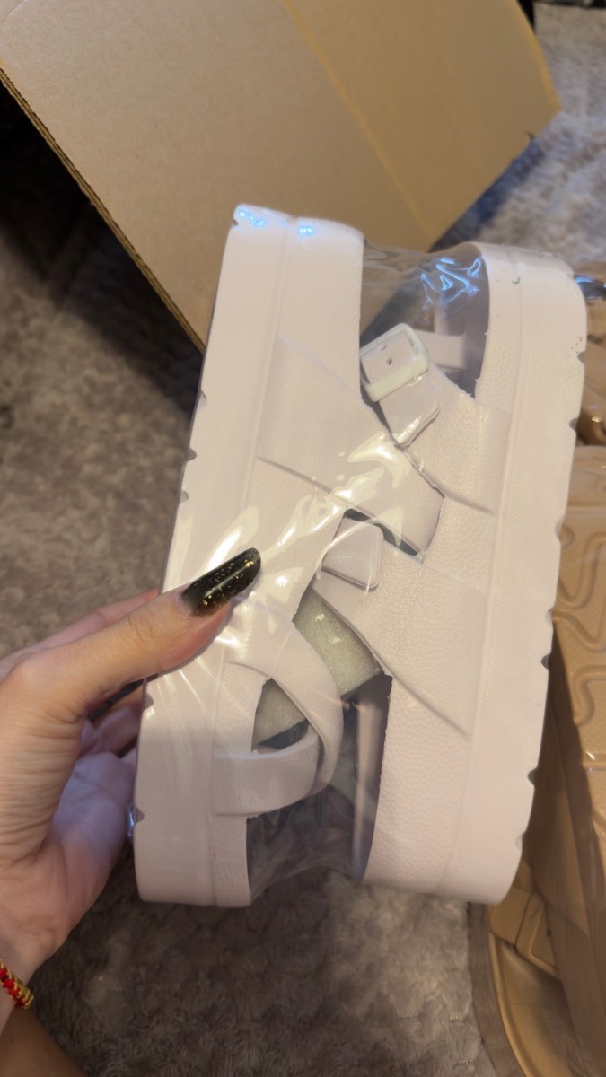 Waysoland White Platform Sandals | UK 4 / EU 37 / US 6