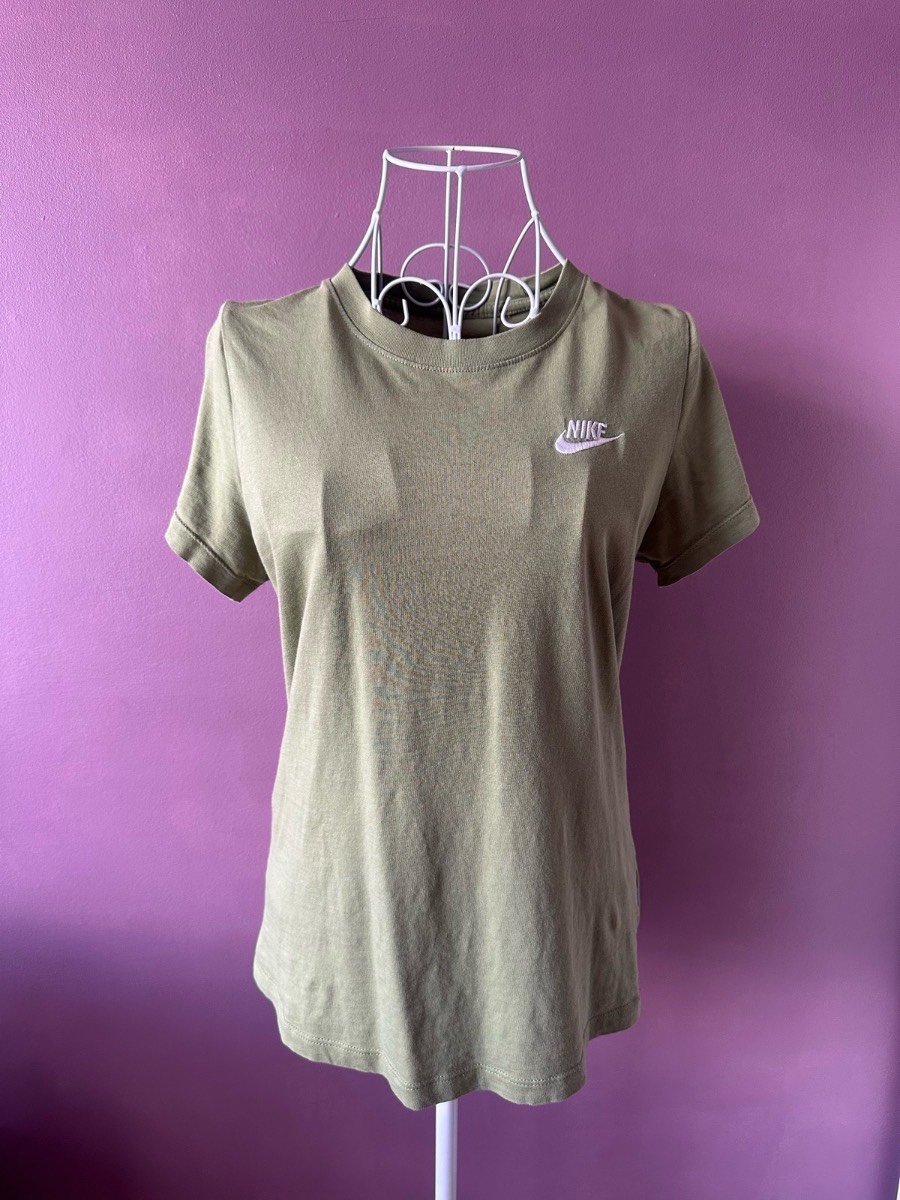 Nike The Nike Tee Olive Green T-Shirt Cotton Size S