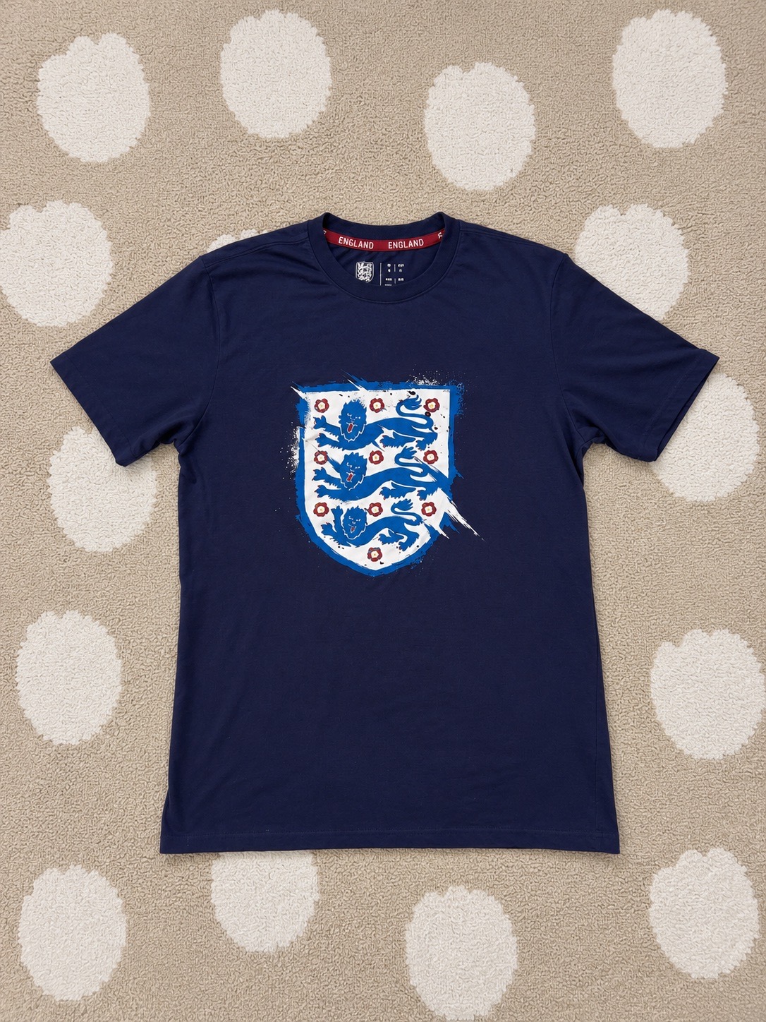 Fanatics England Football Three Lions Graphic T-Shirt Navy Size S