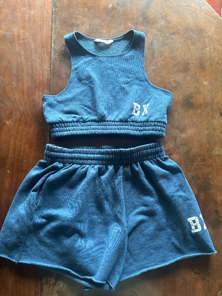 Boux Avenue Women’s ‘BX’ Blue Lounge Suit - Top Size 10 - Shorts Size 8