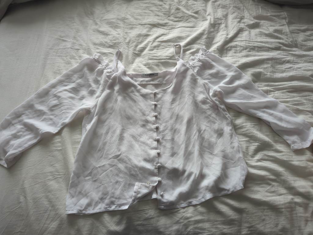 White blouse. Size L (12-14) glamorous (Topshop)