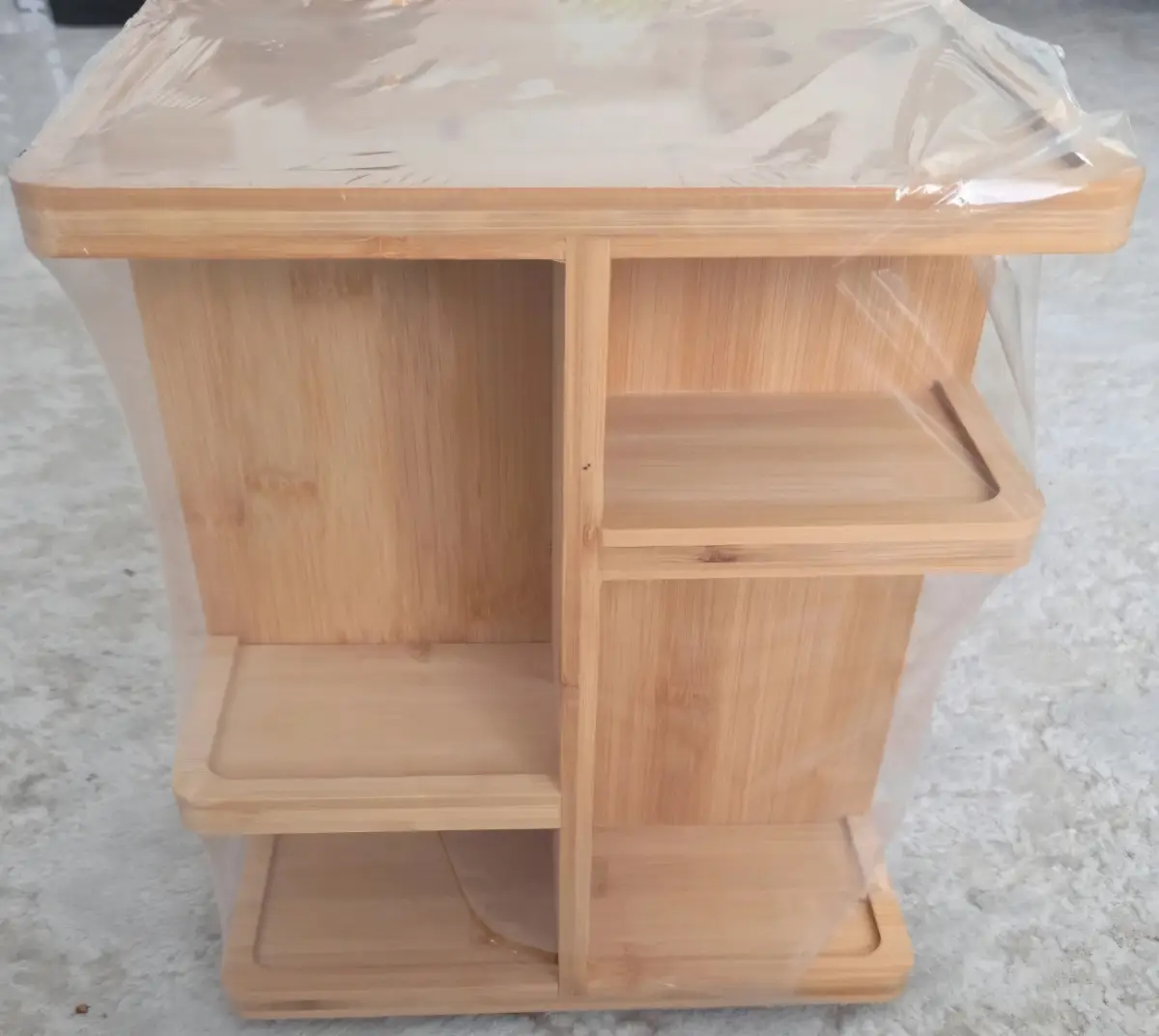 Sorbus 360° Makeup Organizer - Bamboo Wood Make Up Storage Carousel for Cosmet