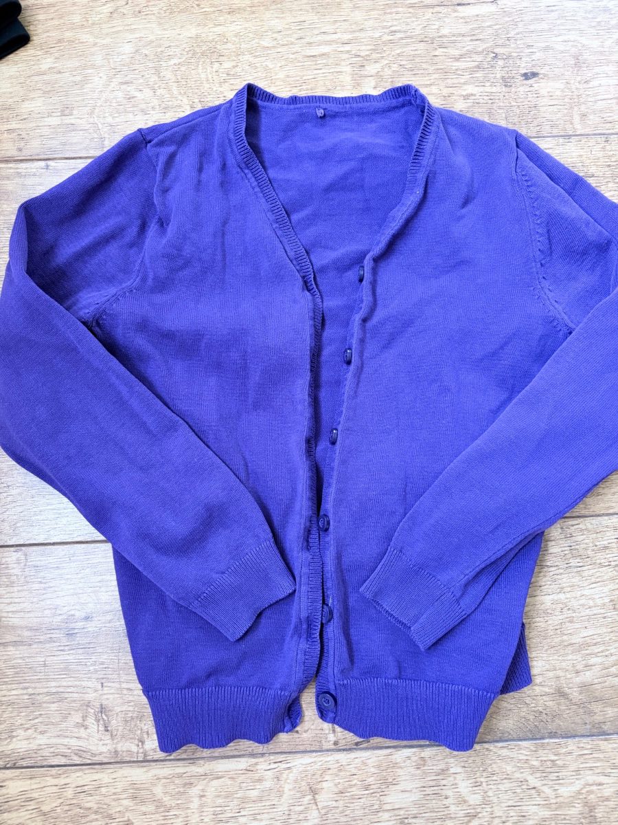 Purple School Cardigan - Aged 9-10
