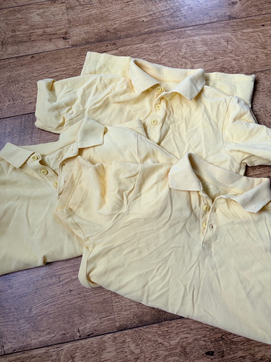 Kids School Polo Shirts Yellow x 3 - Aged 10