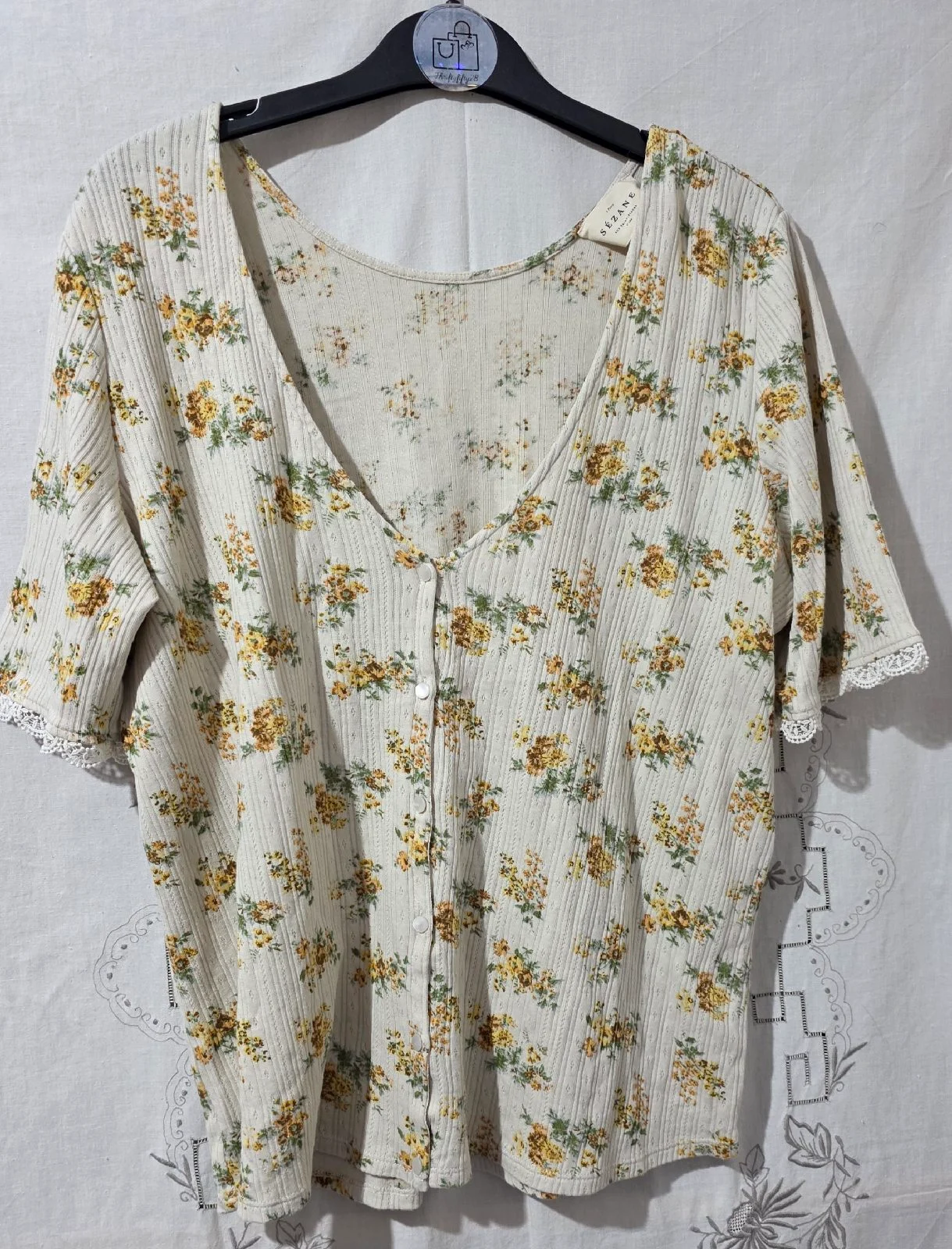 Sèzane floral top size XL, cottagecore, grannycore, pretty
