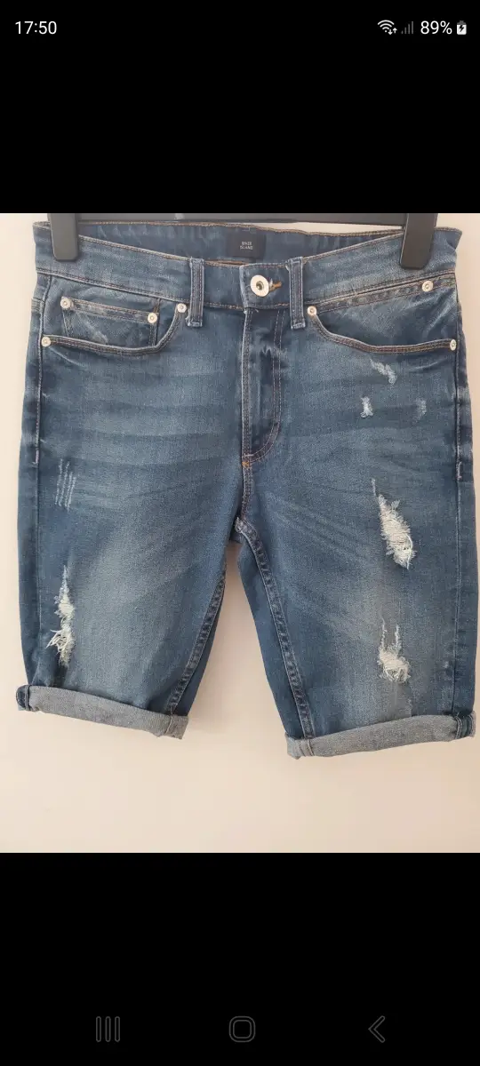 Mens river island denim shorts
