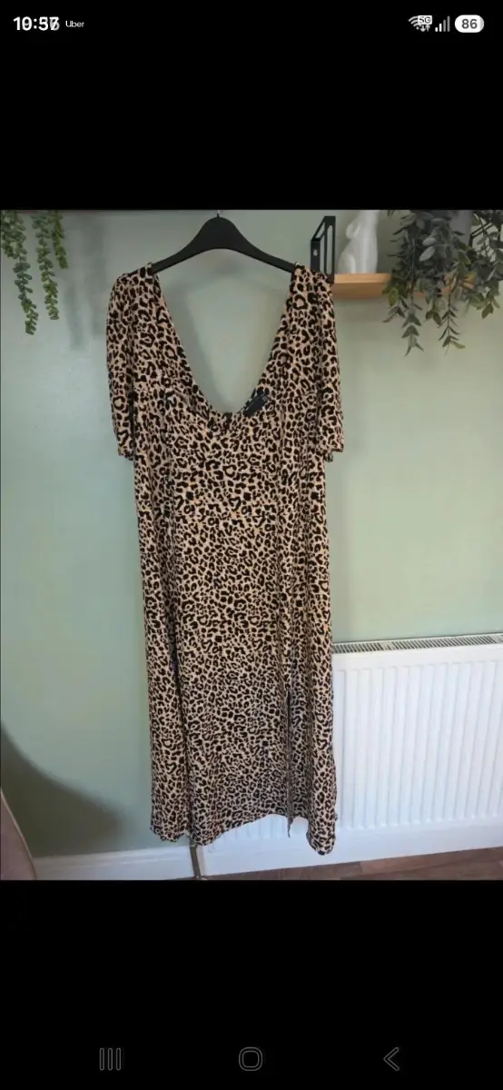 Asos curve leopard print dress