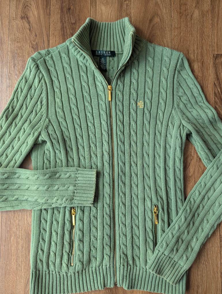 Lauren Ralph Lauren knitted classic jumper womens sage green size XS