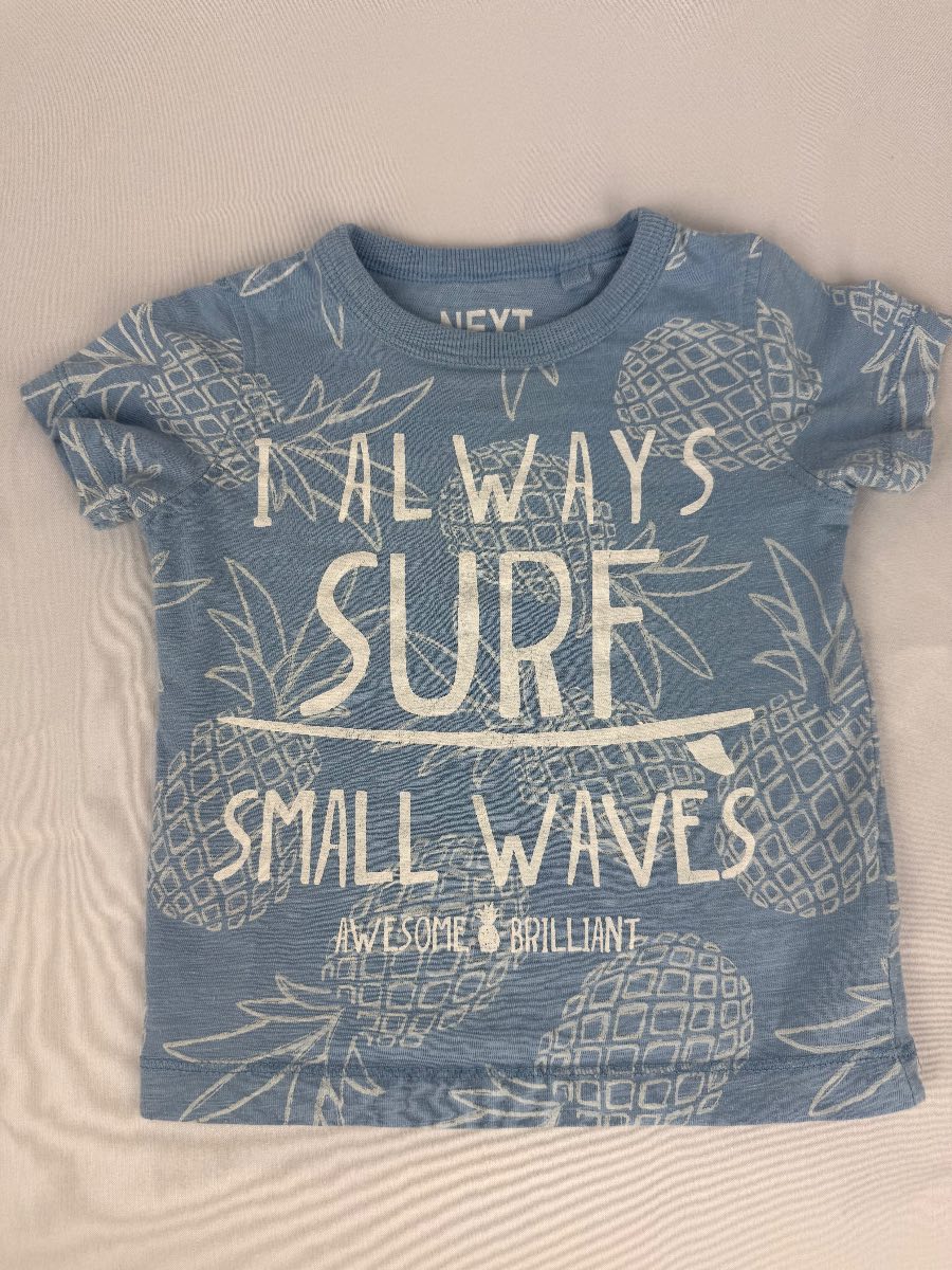 Next Baby Blue Pineapple T-Shirt 6–9 Months Summer Cotton Tee