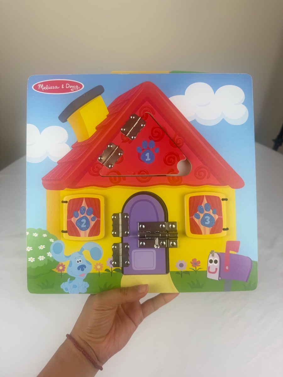 Melissa & Doug Blue’s Clues & You Take-Along Wooden Door Activity Board