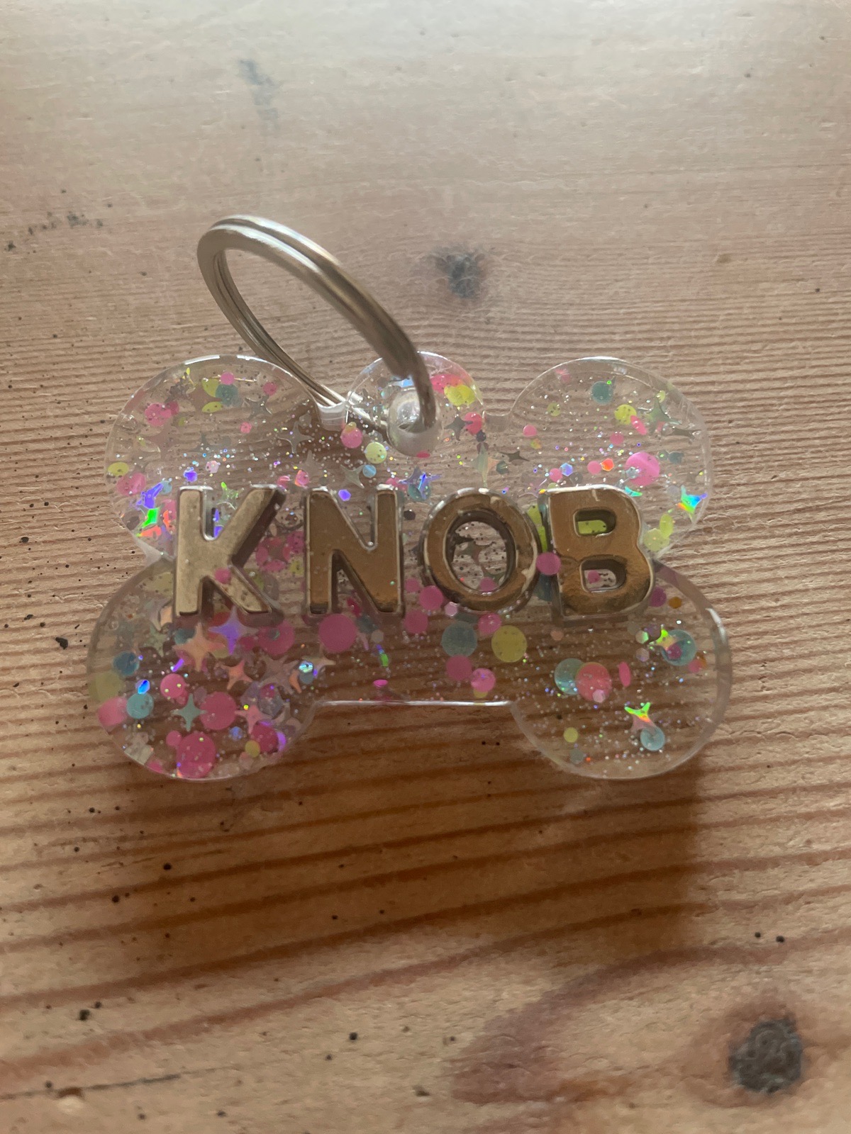 Cheeky bone shaped dog tag / collar charm - KN0B