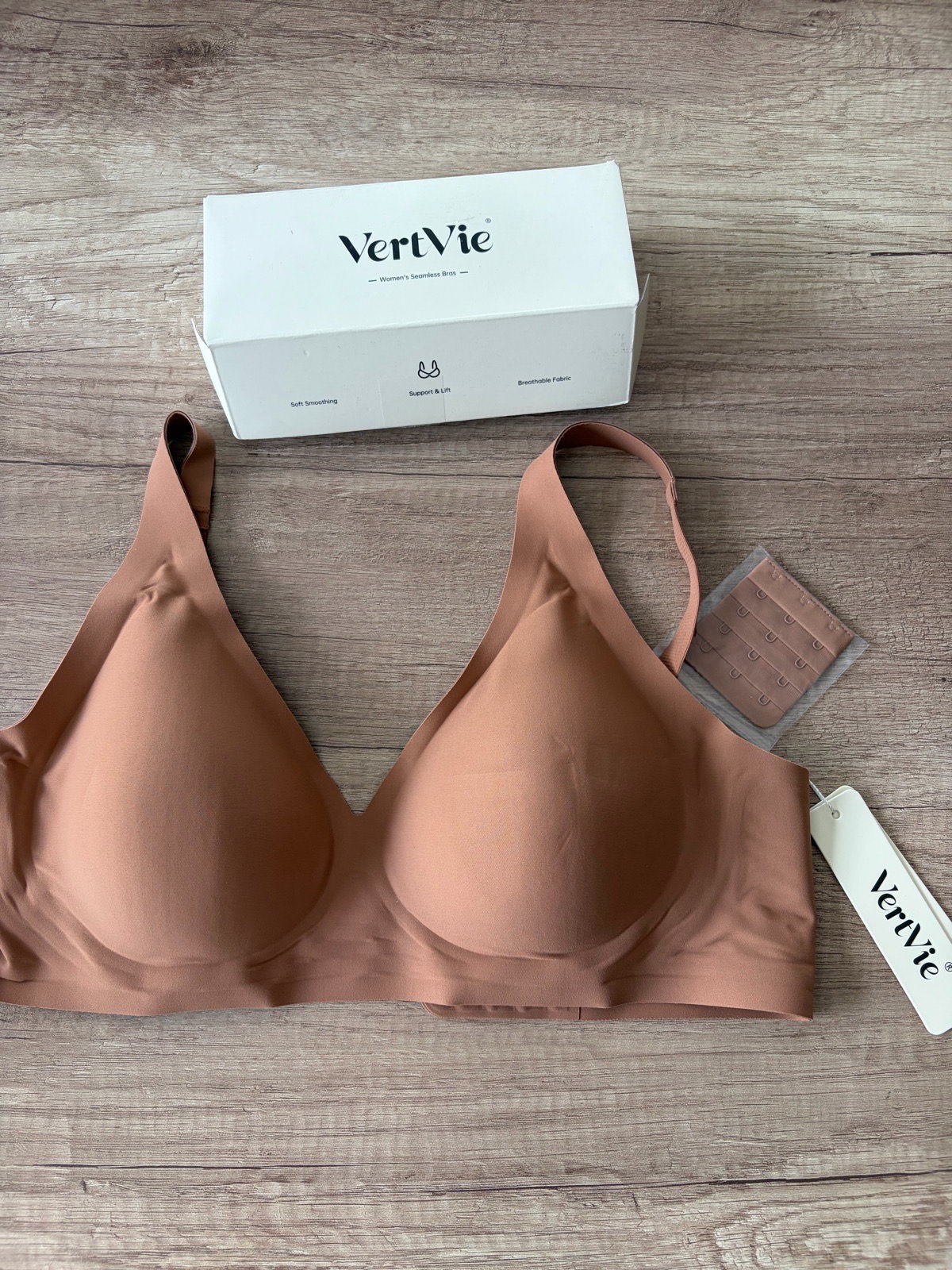 Vertvie Bras for Women Non Wired Full Coverage Soft Bra Seamless Comfort