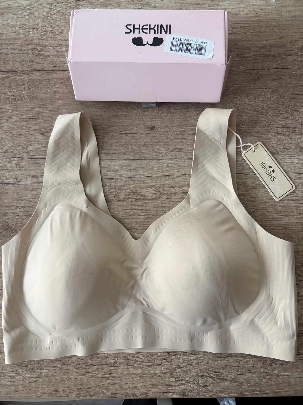 SHEKINI Seamless Wireless Bra for Women W-Shaped Jelly Gel Bras